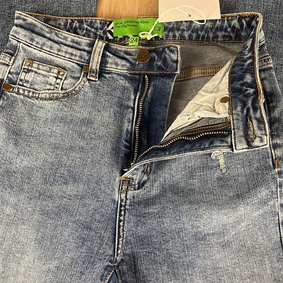 Sandrine Rose x Free People Super Flare Denim Jeans Women’s Size 24 Medium Wash - Picture 8 of 14